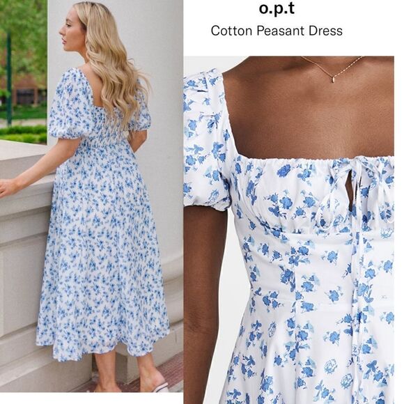 O.P.T Floral Peasant Dress XL - Picture 11 of 11